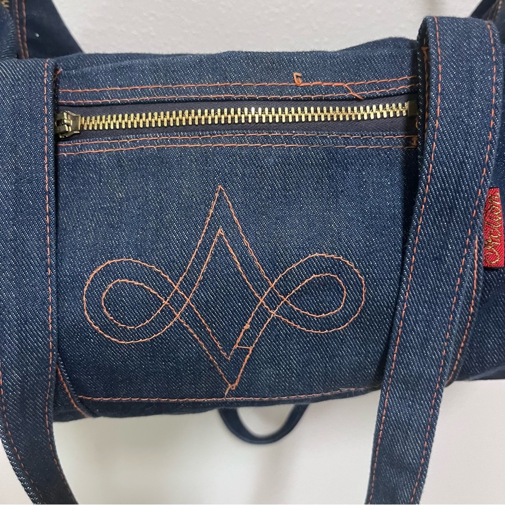 Denim Duffle Bag Vintage Made in Hong Kong